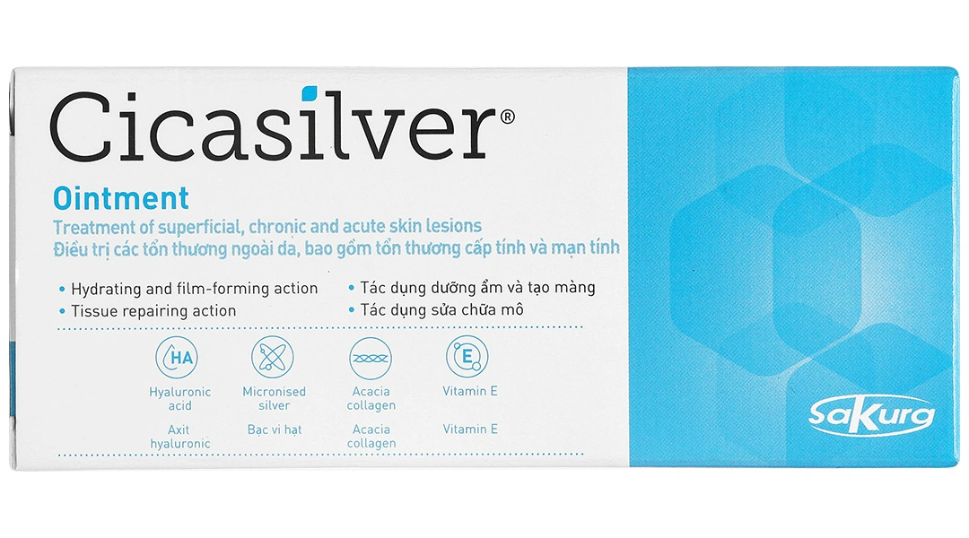Kem bôi Cicasilver Ointment hỗ trợ chăm sóc vết thương týp 50ml - 1