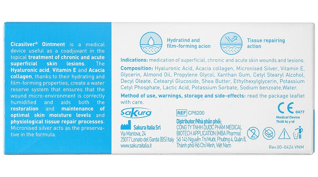Kem bôi Cicasilver Ointment hỗ trợ chăm sóc vết thương týp 50ml - 2