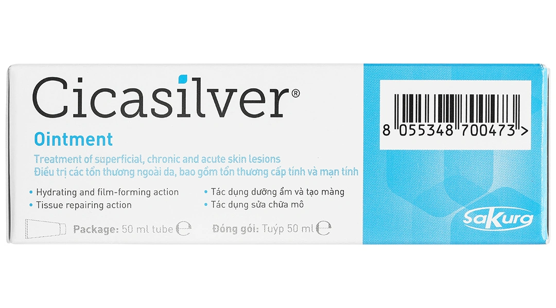 Kem bôi Cicasilver Ointment hỗ trợ chăm sóc vết thương týp 50ml - 3