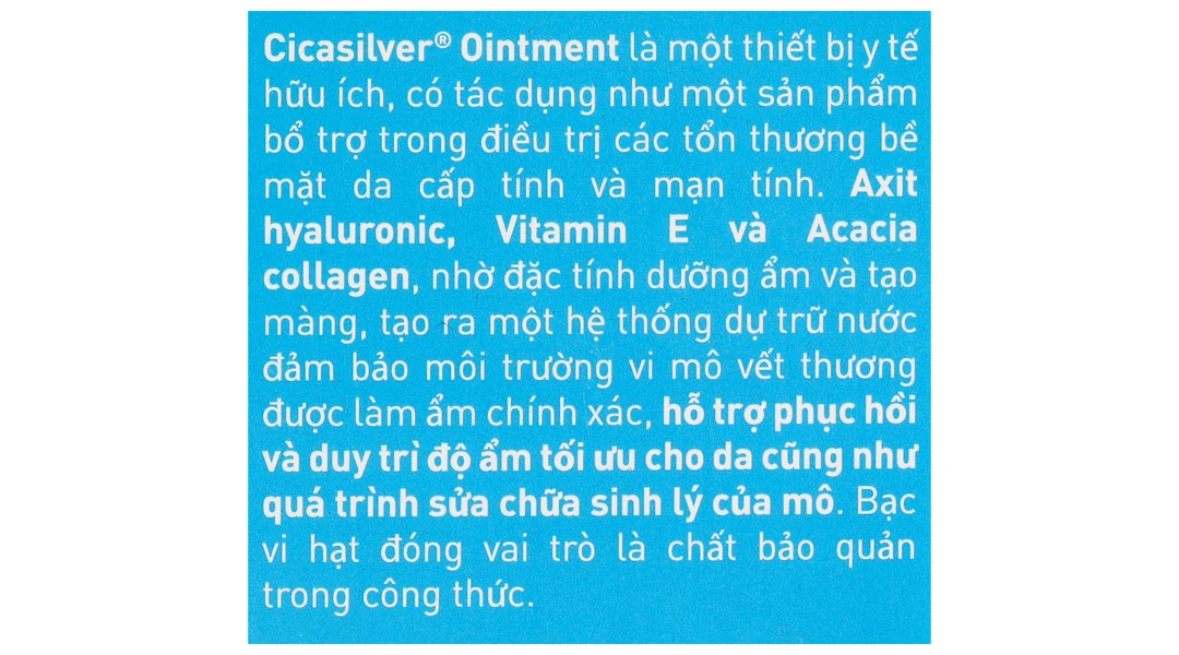 Kem bôi Cicasilver Ointment hỗ trợ chăm sóc vết thương týp 50ml - 8
