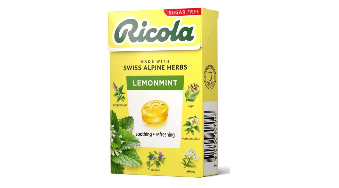 Kẹo Thảo Mộc Ricola Alpine Herbs Cranberry Không Đường hộp 40g - 5