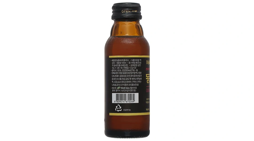 Nước đông trùng hạ thảo BIOK Dongchunghacho Plus hộp 10 chai x 100ml - 10