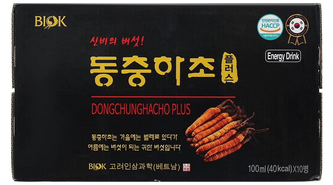 Nước đông trùng hạ thảo BIOK Dongchunghacho Plus hộp 10 chai x 100ml - 1
