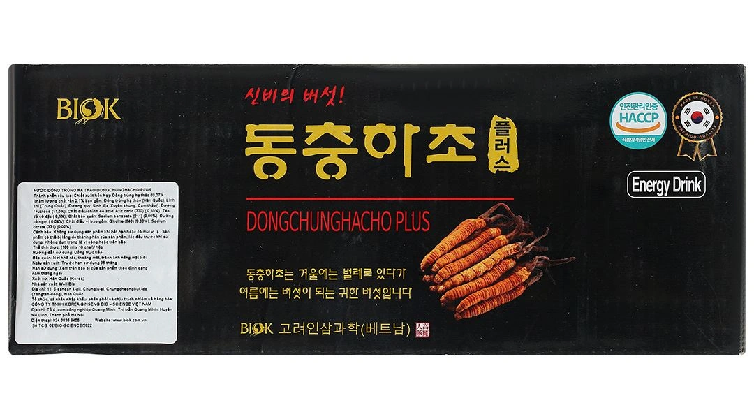 Nước đông trùng hạ thảo BIOK Dongchunghacho Plus hộp 10 chai x 100ml - 5