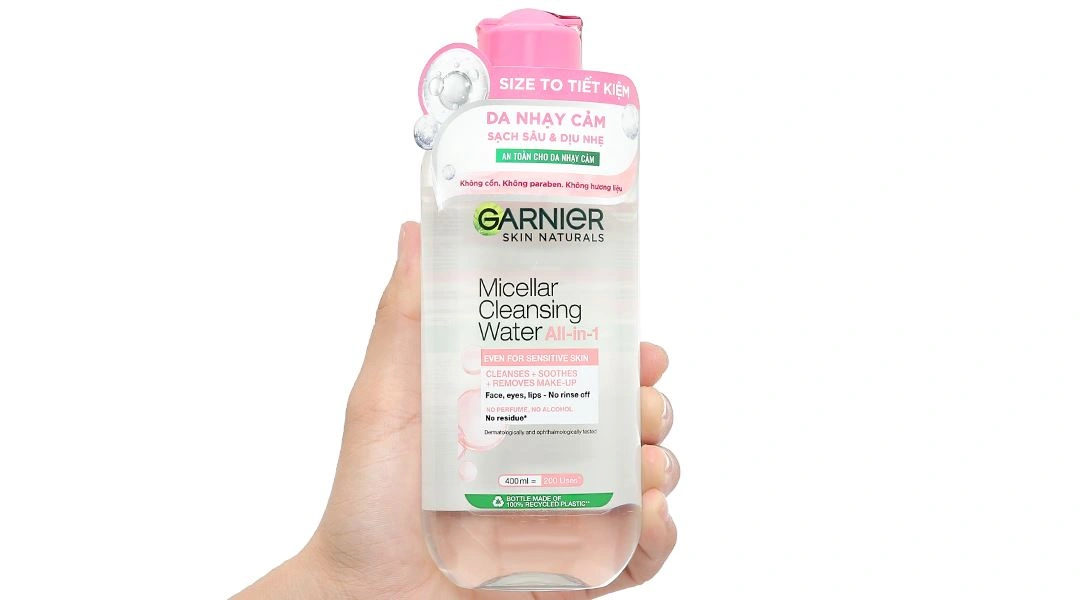 Nước tẩy trang Garnier All in 1 giúp làm sạch sâu, dịu nhẹ cho da nhạy cảm chai 400ml - 2