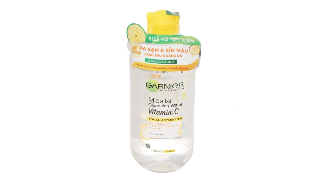 Nước tẩy trang Garnier Vitamin C giúp làm sạch, sáng da chai 400ml - 