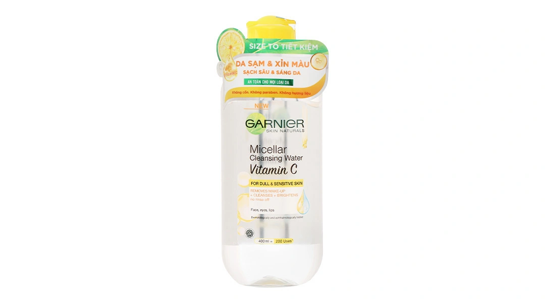 Nước tẩy trang Garnier Vitamin C giúp làm sạch, sáng da chai 400ml - 1
