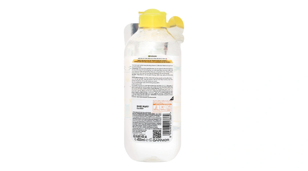 Nước tẩy trang Garnier Vitamin C giúp làm sạch, sáng da chai 400ml - 2