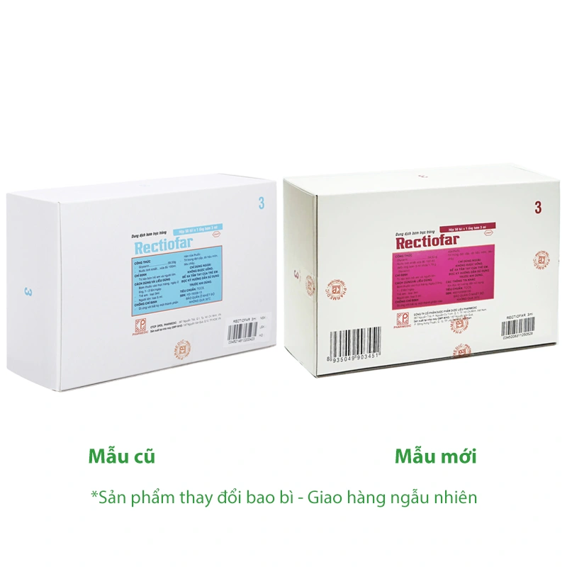 Dung dịch bơm trực tràng Rectiofar trị táo bón (50 ống x 3ml) - 