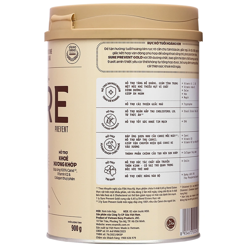 Thực phẩm dinh dưỡng y học: Sản phẩm dinh dưỡng - Sure Prevent Gold - 18