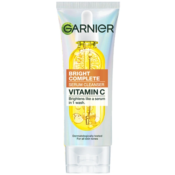 Sữa rửa mặt sáng da GARNIER Bright Complete Serum Cleanser Vitamin C Tuýp 50ml - KM - 