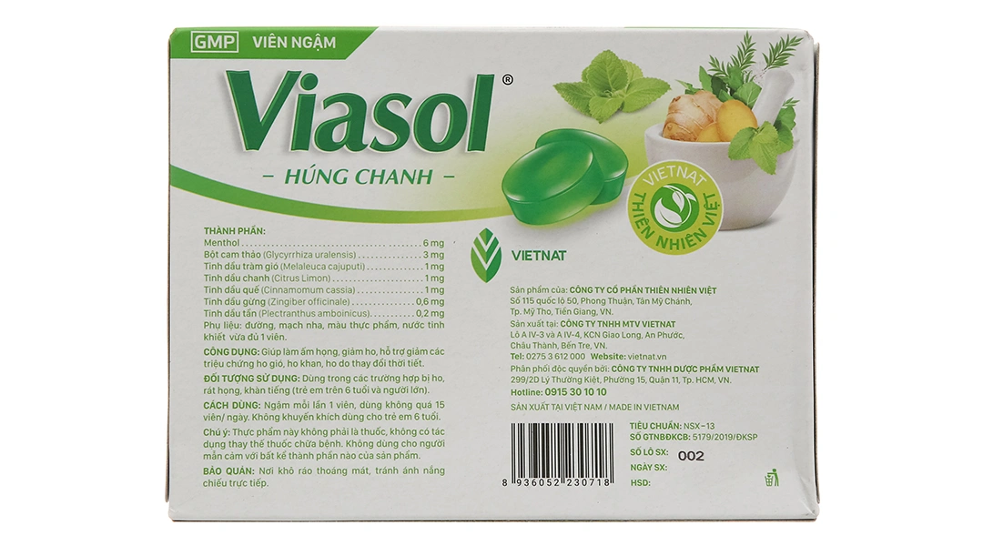 Viasol Húng Chanh hộp 100 viên - 2