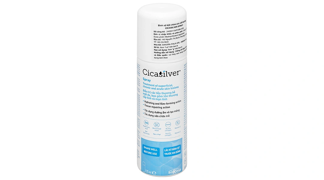 Xịt vết thương Cicasilver Spray hỗ trợ phục hồi và thúc đẩy lành vết thương chai 125ml - 6