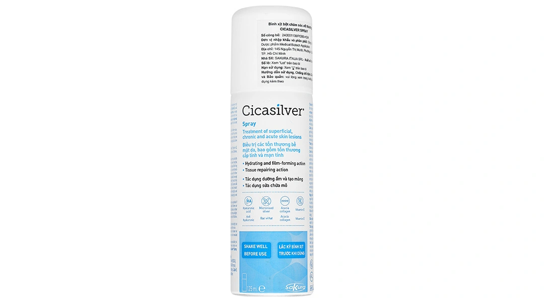 Xịt vết thương Cicasilver Spray hỗ trợ phục hồi và thúc đẩy lành vết thương chai 125ml - 7