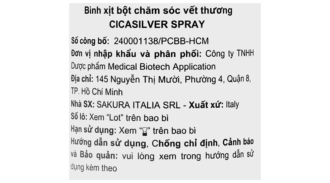 Xịt vết thương Cicasilver Spray hỗ trợ phục hồi và thúc đẩy lành vết thương chai 125ml - 14