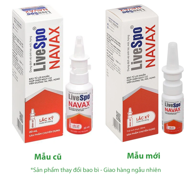 Dung dịch LiveSpo Navax giúp giảm nguy cơ viêm đường tai, mũi, họng chai 20ml - 