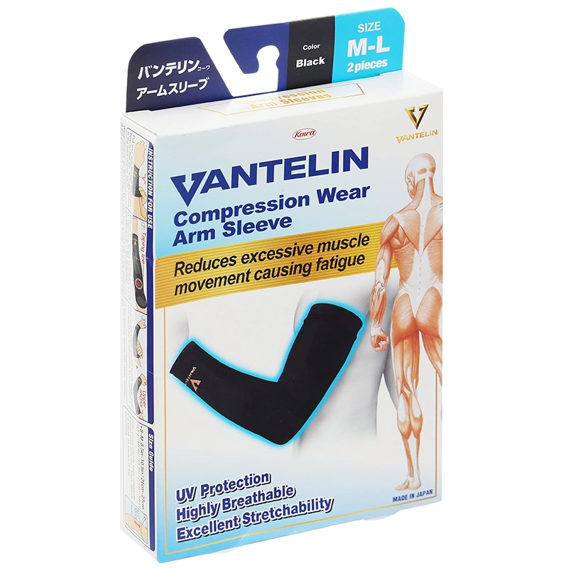 Đai bó ống tay Vantelin Compression Wear màu đen size M-L - 
