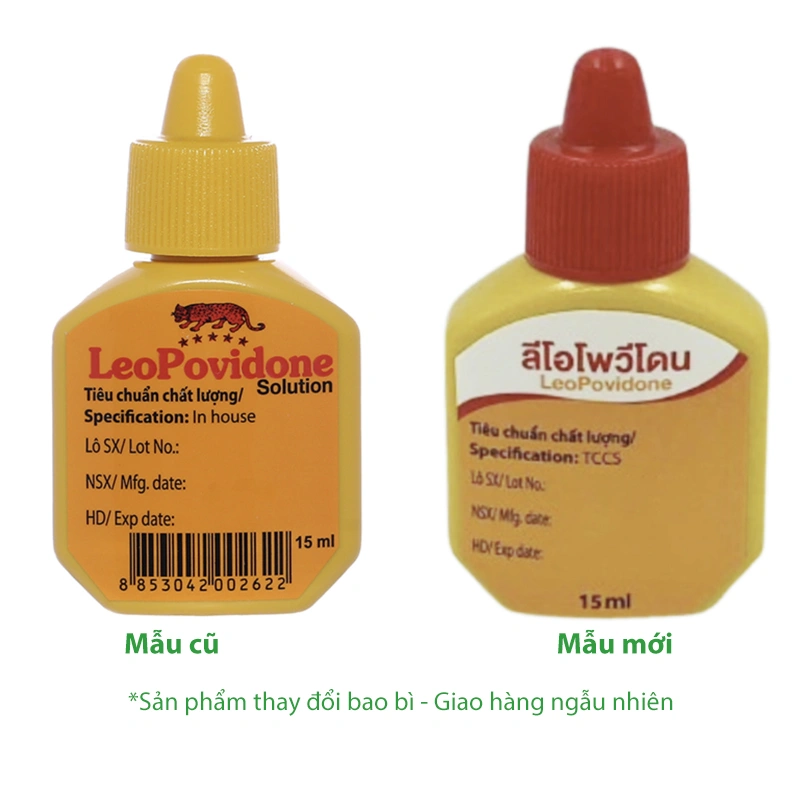 Dung dịch sát khuẩn Leopovidone ngừa nhiễm trùng vết thương ngoài da chai 15ml - 