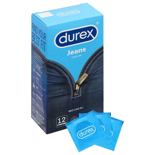 Bao cao su Durex Jeans ôm sát, bôi trơn 52.5mm