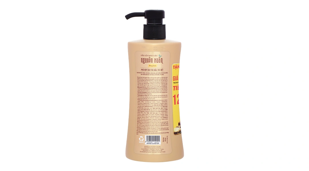 Dầu gội dược liệu Nguyên Xuân bồng bềnh hương hoa chai 350ml - 3