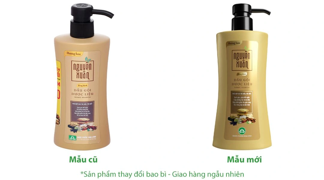 Dầu gội dược liệu Nguyên Xuân bồng bềnh hương hoa chai 350ml - 