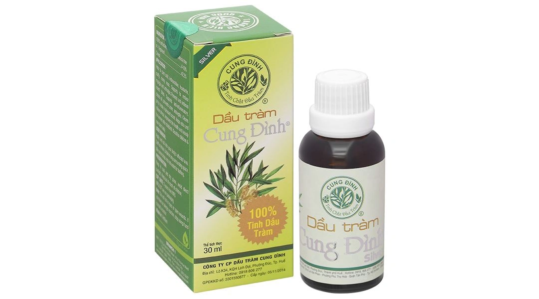 Dầu tràm Cung Đình Silver phòng chống cảm lạnh, cảm cúm, giúp giữ ấm cơ thể chai 30ml - 