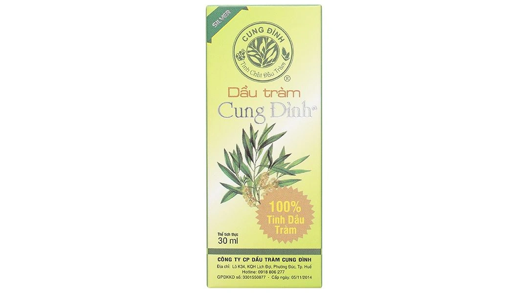 Dầu tràm Cung Đình Silver phòng chống cảm lạnh, cảm cúm, giúp giữ ấm cơ thể chai 30ml - 1