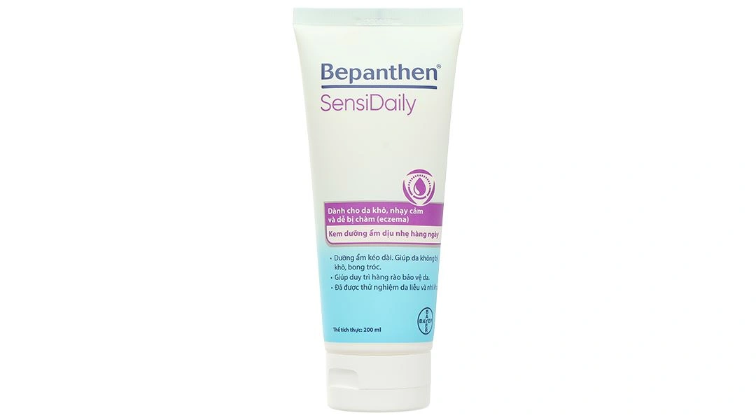 Kem Bepanthen Sensidaily dưỡng ẩm dịu nhẹ, giúp da không bị khô, bong tróc tuýp 200ml - 8