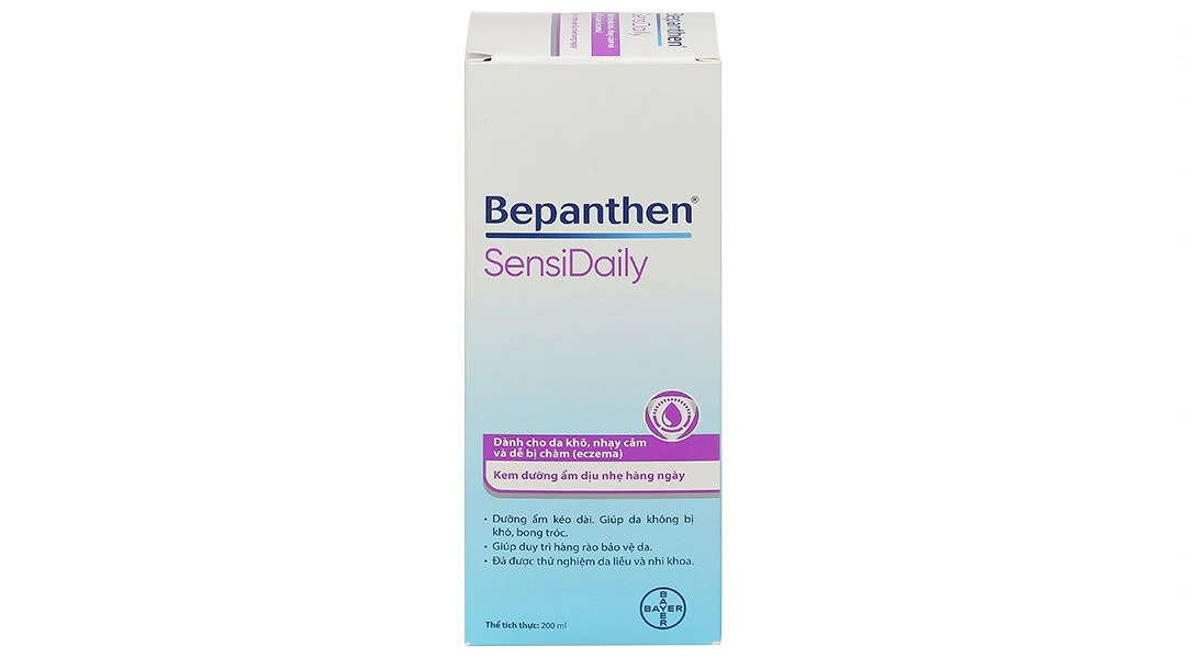 Kem Bepanthen Sensidaily dưỡng ẩm dịu nhẹ, giúp da không bị khô, bong tróc tuýp 200ml - 1