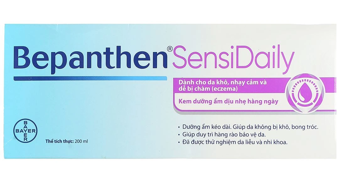 Kem Bepanthen Sensidaily dưỡng ẩm dịu nhẹ, giúp da không bị khô, bong tróc tuýp 200ml - 2