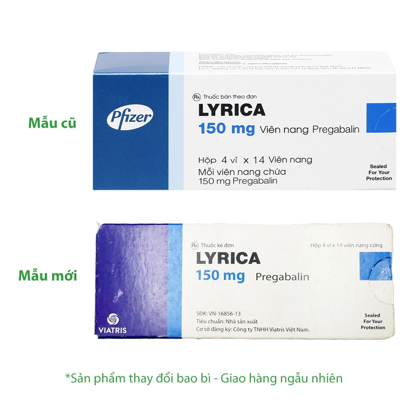 Lyrica 150mg trị động kinh, đau dây thần kinh (4 vỉ x 14 viên) - 