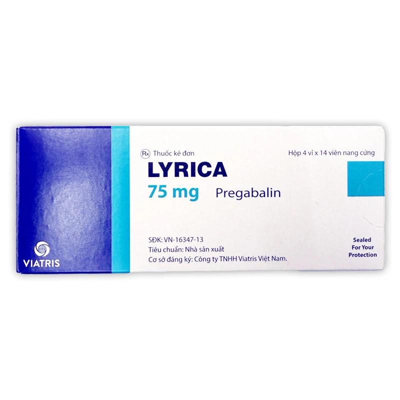 Lyrica 75mg trị động kinh, đau dây thần kinh (4 vỉ x 14 viên) - 1
