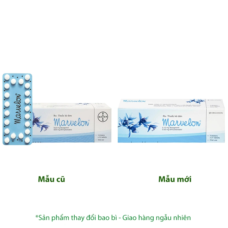 Marvelon Bayer 0,15mg/0,03mg tránh thai hàng ngày (3 vỉ x 21 viên) - 
