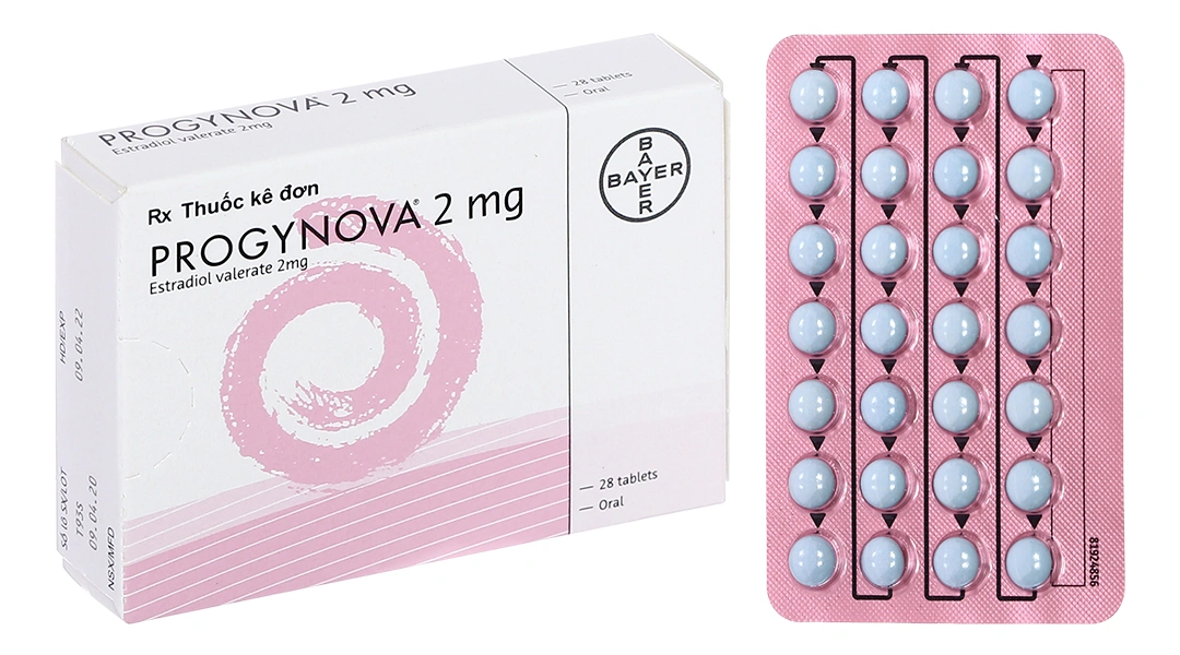 Progynova 2mg trị thiếu estrogen do mãn kinh (1 vỉ x 28 viên) - 3
