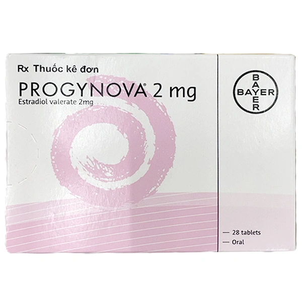 Progynova 2mg trị thiếu estrogen do mãn kinh (1 vỉ x 28 viên) - 1