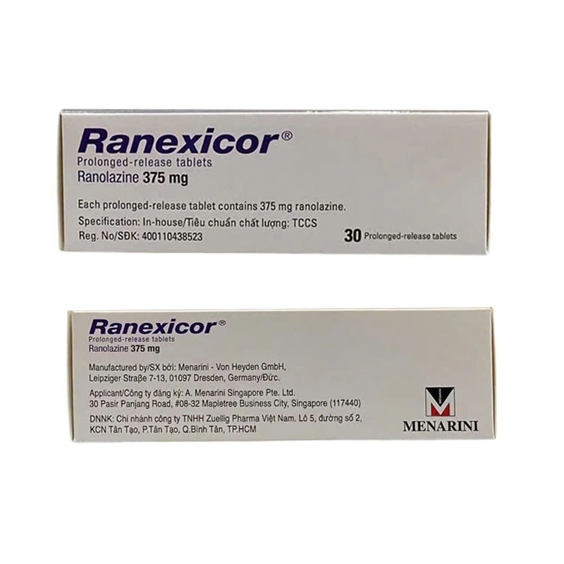 Ranexicor 375mg phối hợp điều trị triệu chứng đau thắt ngực ổn định (2 vỉ x 15 viên) - 2