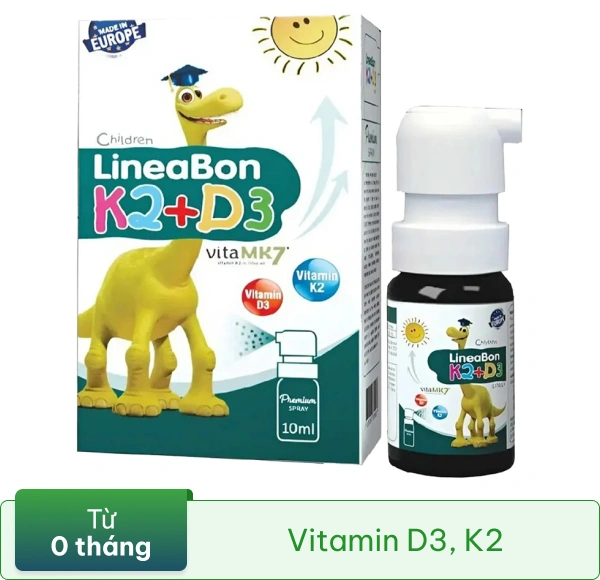 Dung dịch xịt LineaBon K2 + D3 hỗ trợ giảm nguy cơ loãng xương