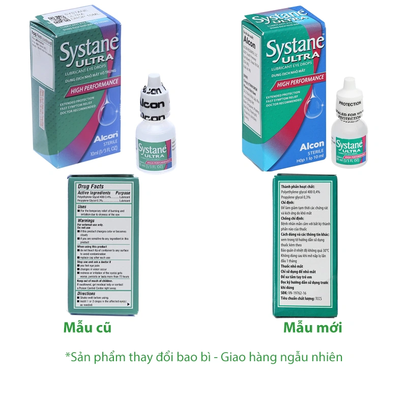 Dung dịch nhỏ mắt Systane Ultra giảm chứng rát và kích ứng do khô mắt chai 10ml - 