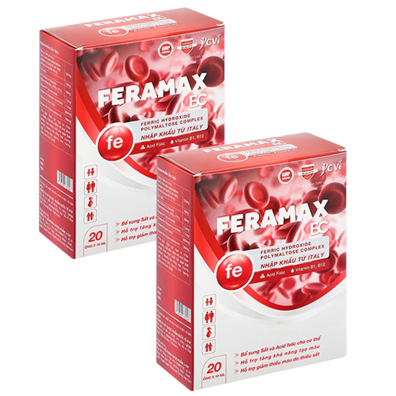 Combo 2 hộp Feramax BC hộp 20 ống x 10ml - 