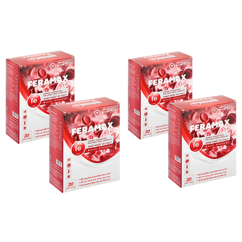Combo 4 hộp Feramax Bc hộp 20 ống x 10ml - 