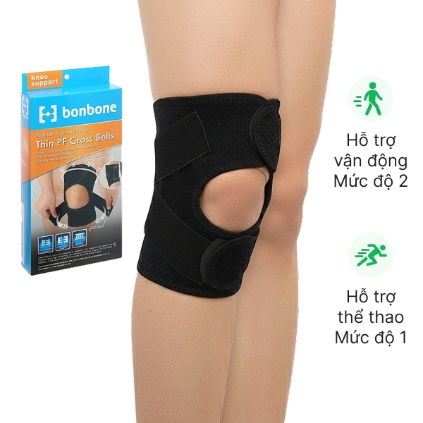 Đai đầu gối Bonbone Thin PF Cross Belt size M-L