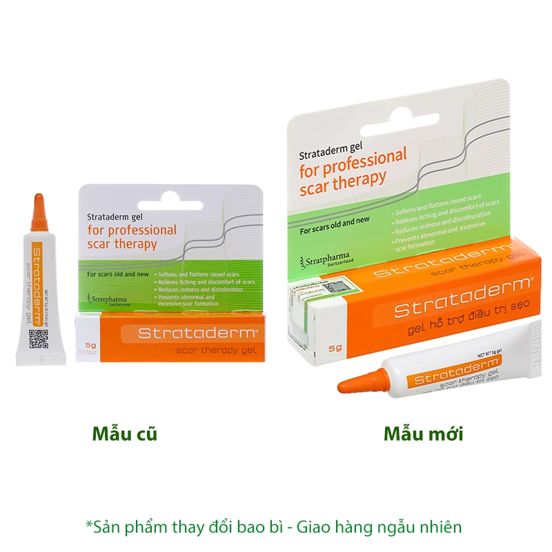 Gel Strataderm hỗ trợ giảm sẹo lồi, sẹo xấu, sẹo lâu năm tuýp 5g - 