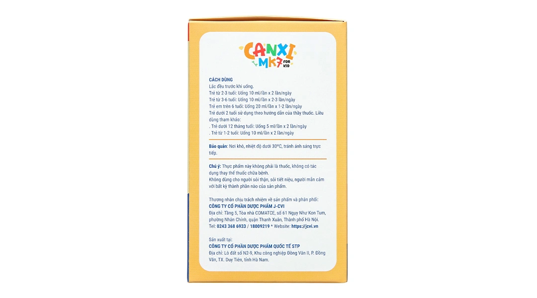 Combo 2 hộp Canxi MK7 for Kid hộp 20 ống x 10ml - 5