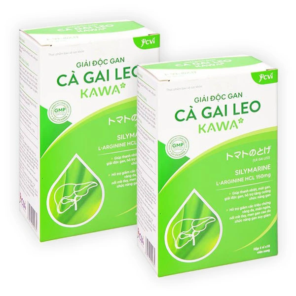 Combo 2 hộp Giải Độc Gan Cà Gai Leo Kawa Hộp 40 Viên - 