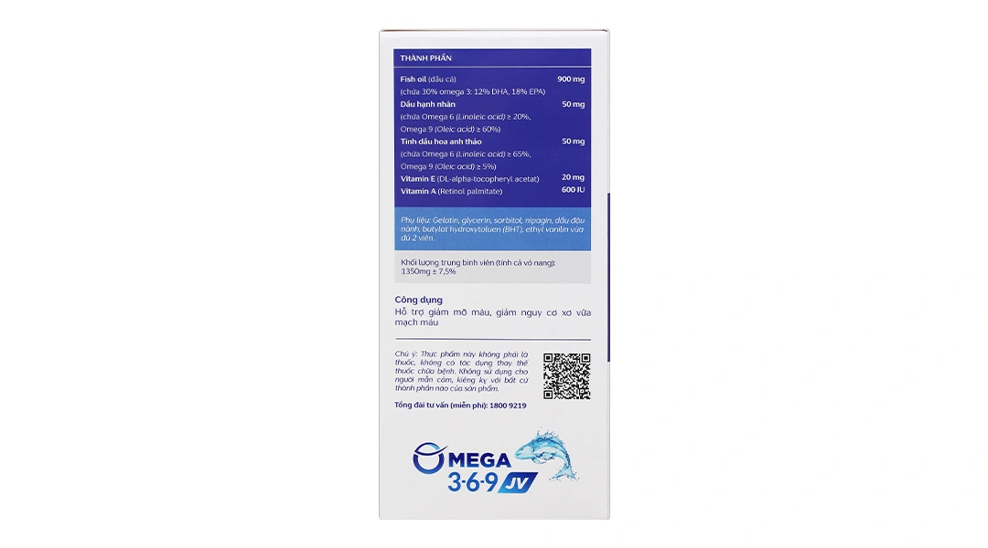 Combo 2 hộp Omega 3-6-9 JV lọ 60 viên - 3