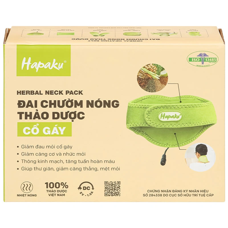 Đai chườm thảo dược nóng bằng điện Hapaku cho cổ vai gáy - 9