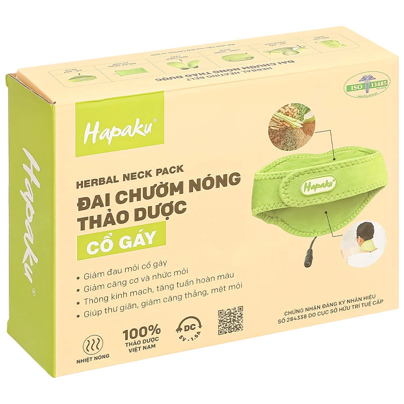 Đai chườm thảo dược nóng bằng điện Hapaku cho cổ vai gáy - 8