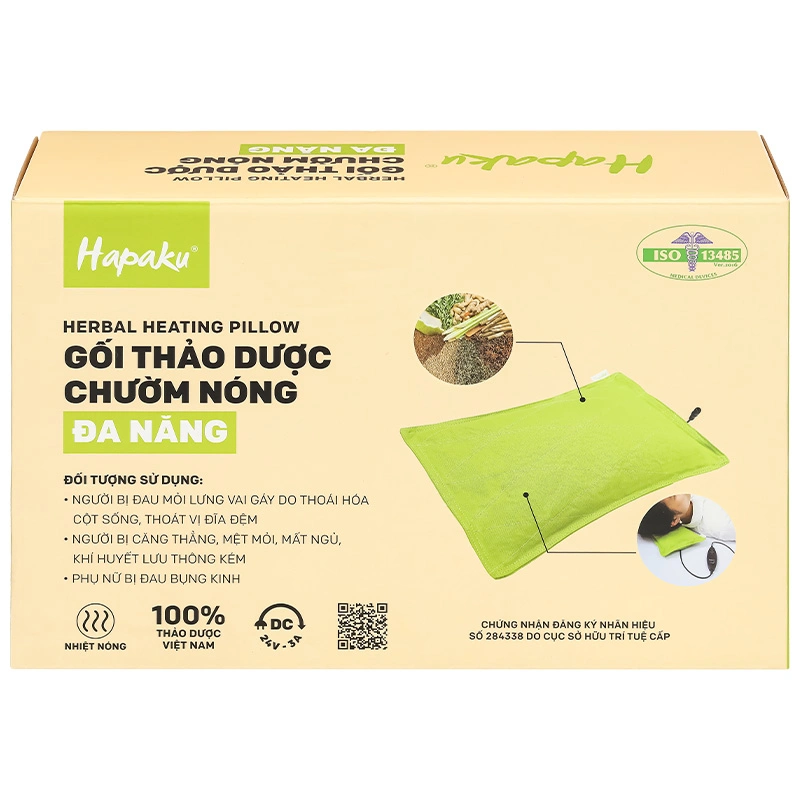 Gối chườm thảo dược nóng bằng điện Hapaku (24cm x 34cm) - 6