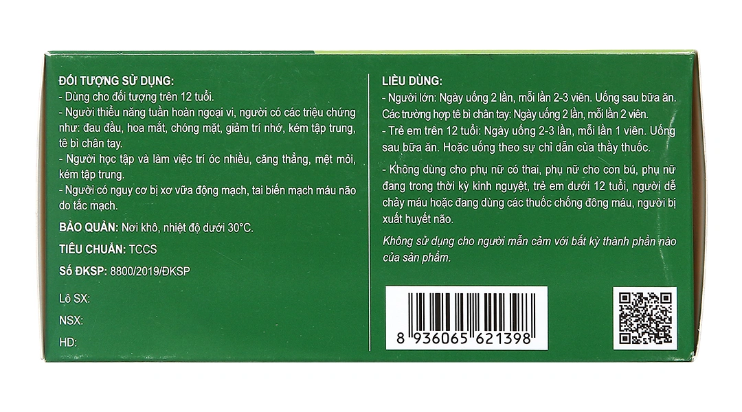 Thực phẩm bảo vệ sức khoẻ: Hoạt Huyết Mạch Não Vương - 3