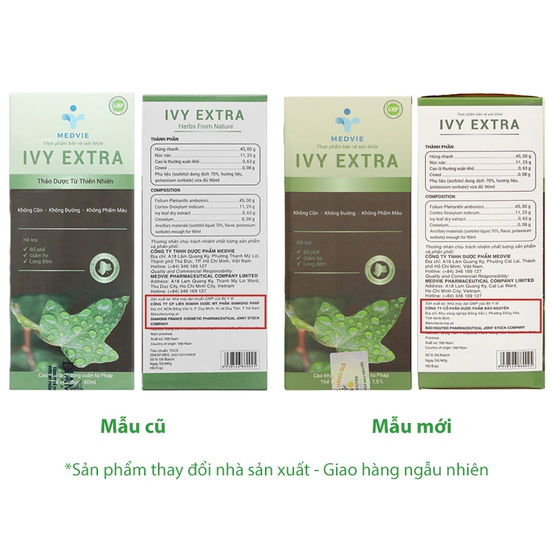 Ivy Extra hỗ trợ giảm ho, long đờm chai 90ml - 